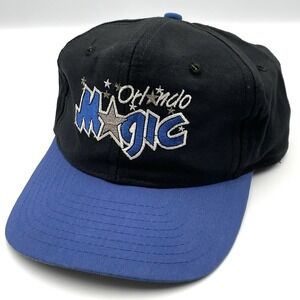 Vintage 90's NBA Orlando Magic Spellout‎ SnapBack Black & Blue Embroidered